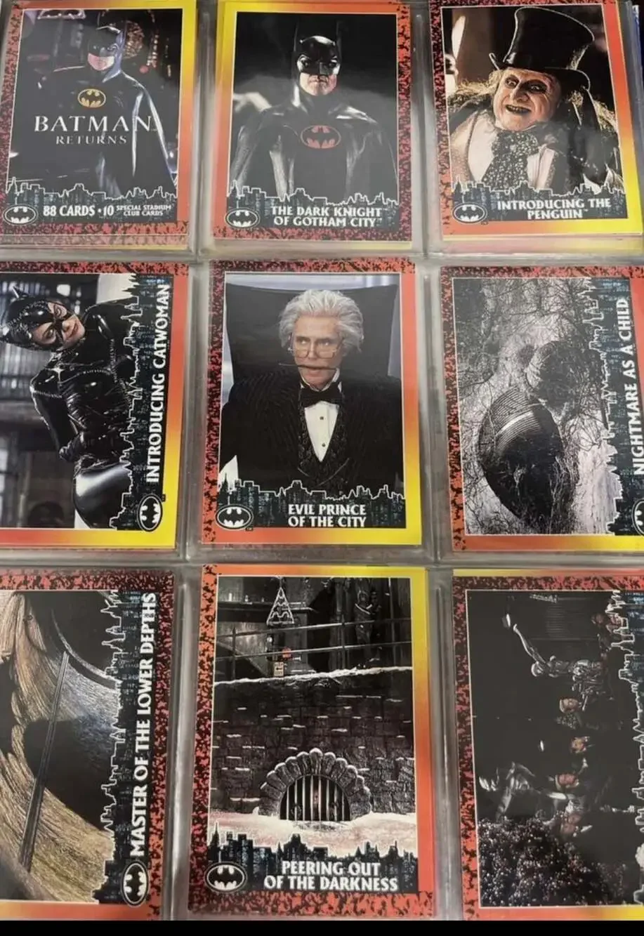1992 Topps Batman Returns Complete Trading Card Set (88 Base Cards + 10 Stadium